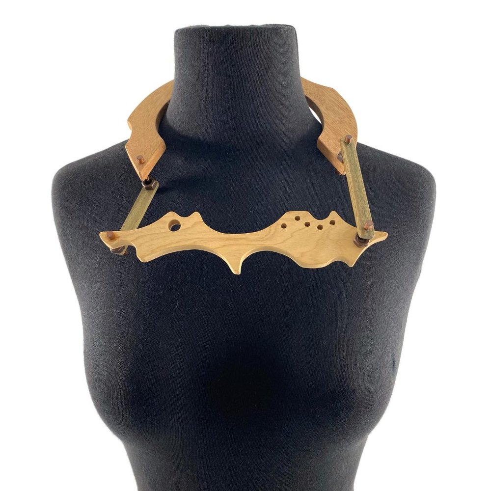 Ports 1961 Wooden Constructionist Runway Necklace